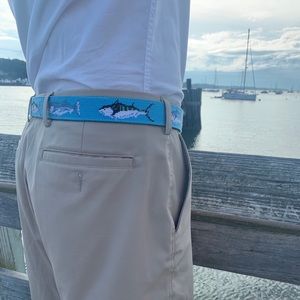 Needlepoint Fish Belt